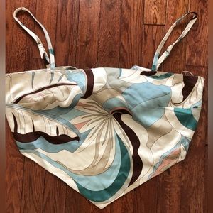 Leaf Print Handkerchief Top